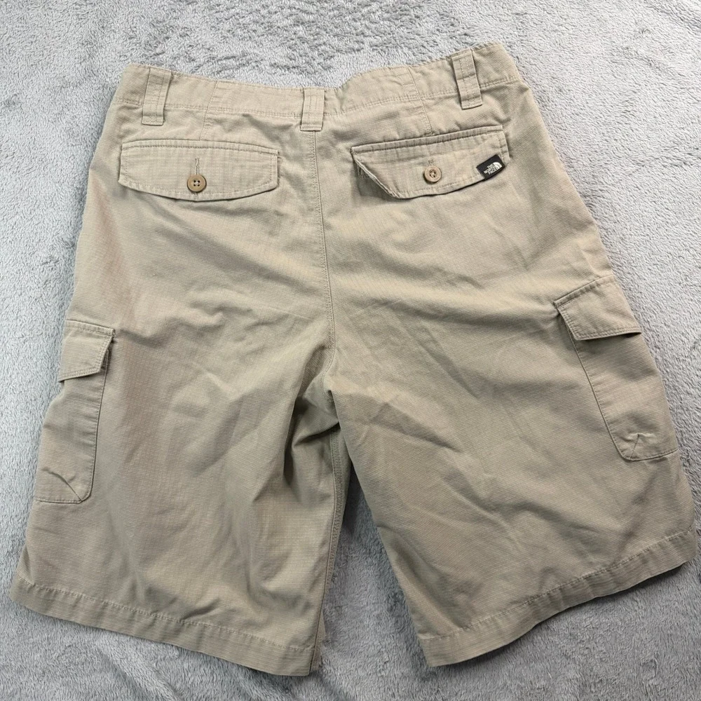 The North Face Rainier Surplus Cargo Shorts Mens 34 Tan Khaki Ripstop UPF 50